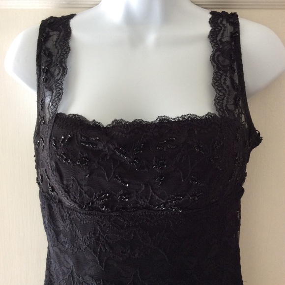 Black lace bead sparkle dress - Picture 2 of 8